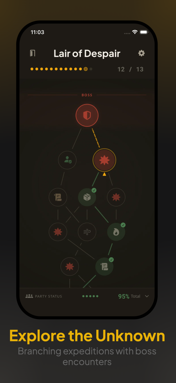 Darkest Exiles - Branching expeditions with boss encounters