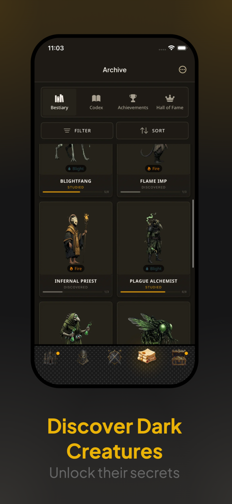 Darkest Exiles - Bestiary and creature archive